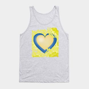 Heart and yellow flowers Tank Top